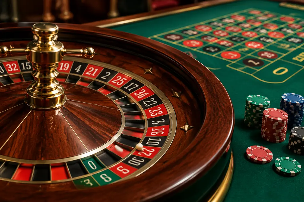 Roda roulette Eropa dan tata meja